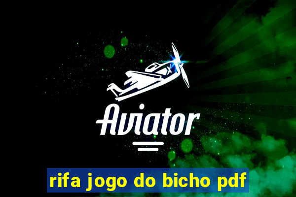 rifa jogo do bicho pdf